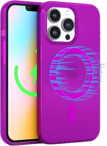 Miniatura 22 de FELONY CASE - Funda transparente naranja neón para iPhone 13 Pro Max, compatible con MagSafe - Fundas protectoras a prueba de golpes de 360°