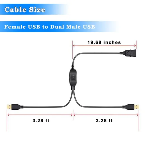 Miniatura 8 de Herfair Divisor de impresora para dos computadoras USB A Splitter 1 en 2 salidas para compartir una impresora/escáner/máquina de fax/periféricos USB