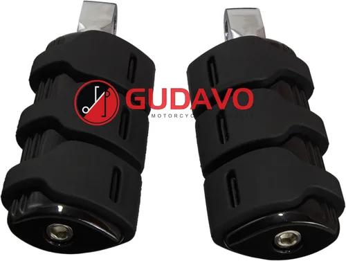 Miniatura 12 de Piernas delanteras o traseras de aluminio para motocicleta, pedal negro con soportes para Victory All Hammer (delantero (para piloto), estilo: 2