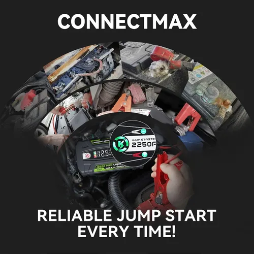 Miniatura 6 de LOKITHOR J2250 PRO Arrancador de Salto con ConnectMax, Batería de Arranque para Coche LiFePO4 de 2250A para Motores de Gasolina de 8.0L y Diésel