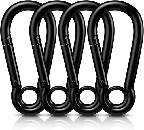 Miniatura 13 de AUTMATCH Carabiner Clips, 3" Spring Snap Hook Caribeener Clips Buckle Pack Grade Heavy Duty Carabiners Quick Link for Camping, Fishing, Hiking