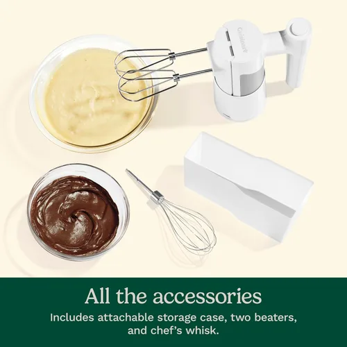 Miniatura 7 de Cuisinart Batidora de mano de 5 velocidades con estuche de almacenamiento, blanco, HM-150S Estuche de almacenamiento