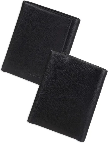 Miniatura 2 de Conjunto de billetera de tres compartimentos y llavero de cuero de Calvin Klein para hombres