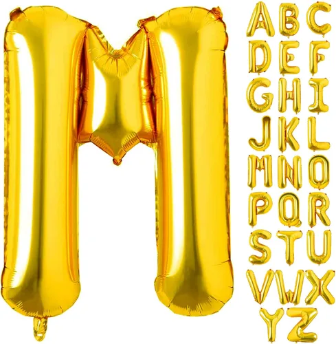 Miniatura 10 de Lovoir Globos dorados grandes de 40 pulgadas con la letra K de gran tamaño, globo de helio de aluminio de Mylar para fiesta de cumpleaños, Letra K