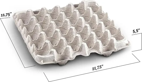 Miniatura 3 de MT Products Cartones planos de fibra de pulpa con capacidad para 30 huevos, caja de huevos para granja de pollos - Fabricado en los Estados Unidos
