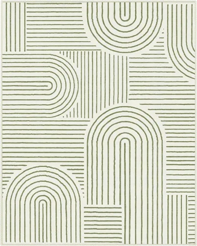 Miniatura 7 de Lahome - Alfombras abstractas de 8 x 10 para sala de estar, alfombras suaves de 8 x 10 en verde para dormitorio, alfombra antideslizante, alfombra