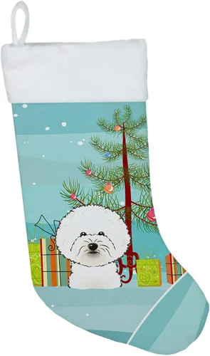 Miniatura 9 de Caroline's Treasures BB1590CS Árbol de Navidad y Alaskan Malamute Calcetines de Navidad para colgar en la chimenea, decoración de fiesta de Navidad