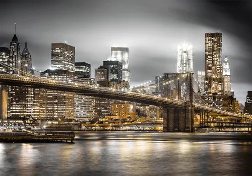 Miniatura 2 de Clementoni Rompecabezas de 1000 piezas para más de 10 años Horizonte de Nueva York Tamaño 27.6 x 19.7 in con póster incluido Vista nocturna