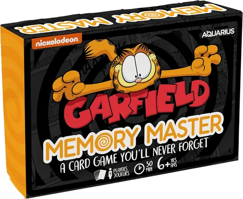 AQUARIUS Garfield Memory Master Card Game – Divertido juego de fiesta familiar para niños, adolescentes y adultos – Regalo de noche de juego