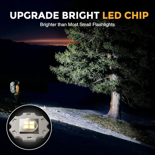 Miniatura 3 de BUCASA Paquete de 6 linternas recargables de alto lúmenes, linterna pequeña más brillante, potentes linternas tácticas recargables, linterna LED