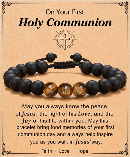 Miniatura 14 de Pulsera de Hombre UNGENT THEM de Piedra Natural, Regalo de Graduación, Cumpleaños, Navidad, San Valentín para Adolescentes, Hijo, Papá, Hermano