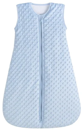 BABYINABAG - Saco de dormir y saco de dormir para bebé, diseño de lunares de felpa, 1.25 tog para bebés y niños pequeños (pequeño (3-11 meses))