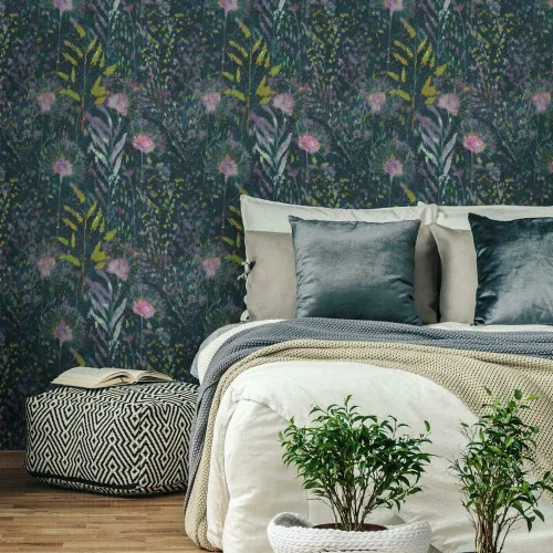 Miniatura 9 de RoomMates RMK11742WP - Papel tapiz para despegar y pegar con diente de león gris pardo y rosa, rollo