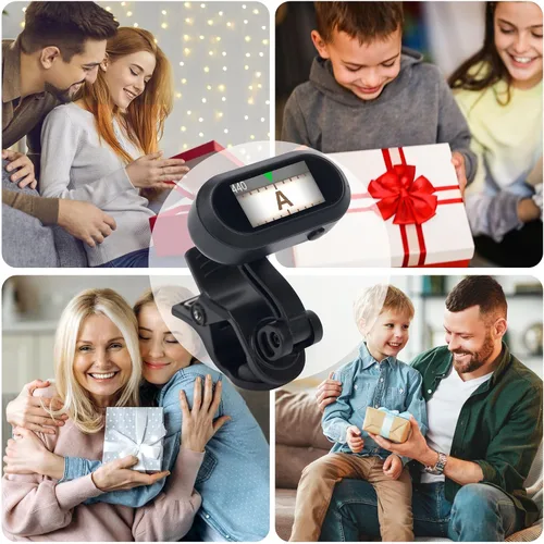 Miniatura 7 de Sondery afinador de guitarra y ukelele con clip recargable, pantalla TFT simple de fácil lectura, afinación extremadamente rápida y precisa