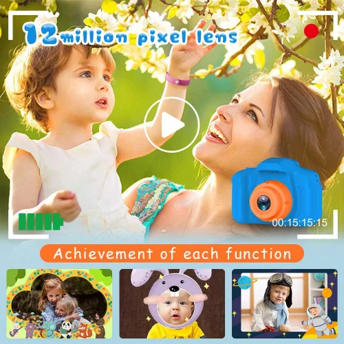Miniatura 5 de Dylanto Cámara de selfie mejorada para niños, regalos de cumpleaños de Navidad para niños de 3 a 9 años, cámaras de video digitales HD para niños