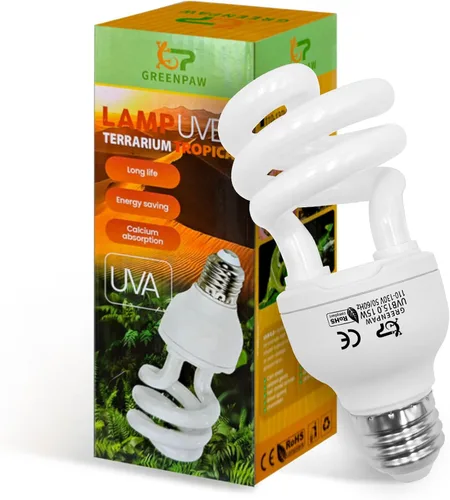 Miniatura 10 de Luz UVB para reptiles, 5.0 15W UVA UVB luz para reptiles, bombilla fluorescente compacta UVB para camaleones, tortuga, iguanas y serpientes