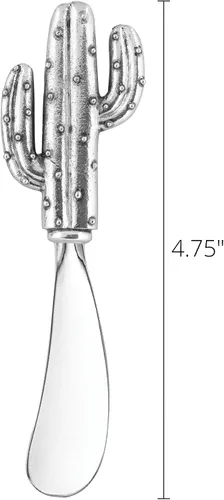 Miniatura 3 de UP UPware - Juego de esparcidores de queso de cactus, untadores de mantequilla de aleación de zinc con asas decorativas para queso, crema y salsas