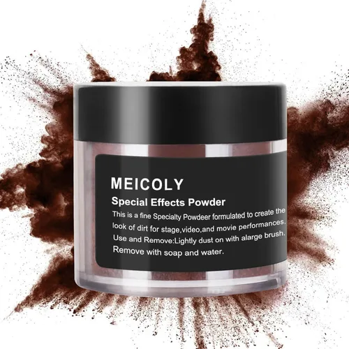 Miniatura 9 de MEICOLY Pintura facial dorada metálica, polvo de 0.7 onzas con líquido de mezcla de maquillaje de 2.1 onzas, pintura corporal de alto pigmento