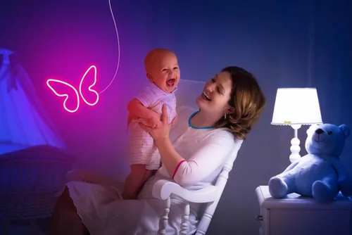Miniatura 6 de AdvPro Señal de neón LED de silicona de la flexión de la habitación de la muchacha de la mariposa - rosa - st16s33-fnu0020-k