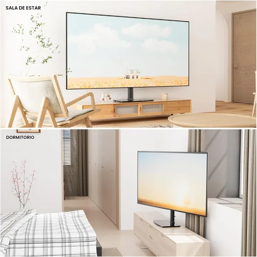 Miniatura 8 de Soporte/Base Universal Giratorio para TV de Mesa para Televisores de 40 a 86 pulgadas, Giro de 110 Grados, Altura Ajustable de 5 Niveles, Base