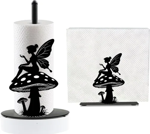 Miniatura 12 de Bird Paper Towel Holder, Bird Countertop Kitchen Decor Indoor with Round Base, Birds Lover Gifts, Iron Birds Napkin Holder Stand Accessories for