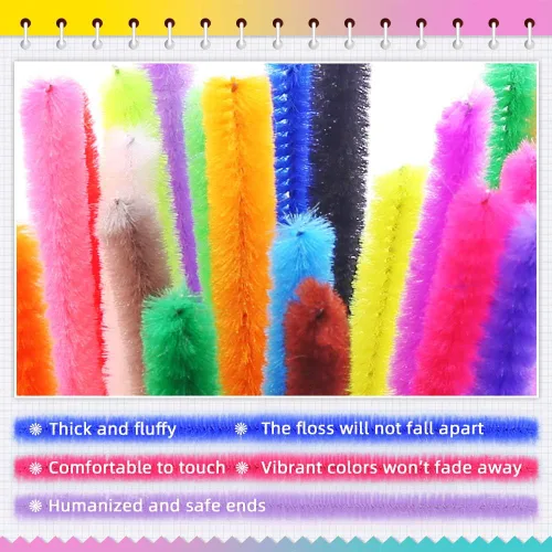 Miniatura 3 de Limpiadores de tuberías de Yalumo, tallos de chenilla de 1050 piezas, 30 colores surtidos para manualidades, artes creativas, proyectos DIY