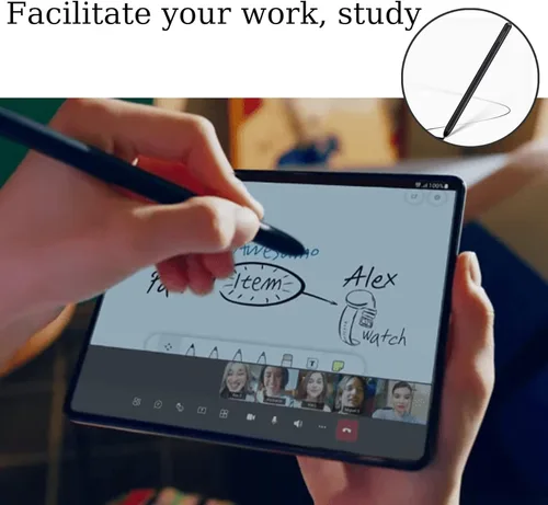 Miniatura 5 de Repuesto de bolígrafo Galaxy Z Fold 4 + 2 puntas de bolígrafo para Samsung Galaxy Z Fold 4 S Pen Touch Stylus S Pen + puntas de repuesto Negro