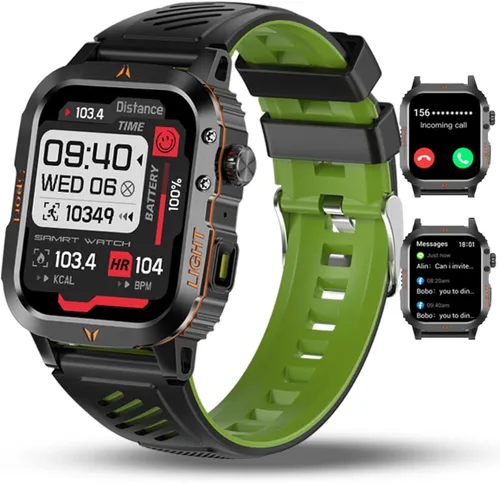 Miniatura 12 de QTLLBT Reloj Inteligente Recibir/Hacer Llamadas Linterna LED Brújula Altitud 2.01HD Rastreador de Fitness Múltiples Carátulas de Reloj Más de 100