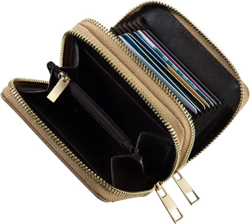 Miniatura 4 de Cartera pequeña con tarjetero y ventana de identificación, con zíper