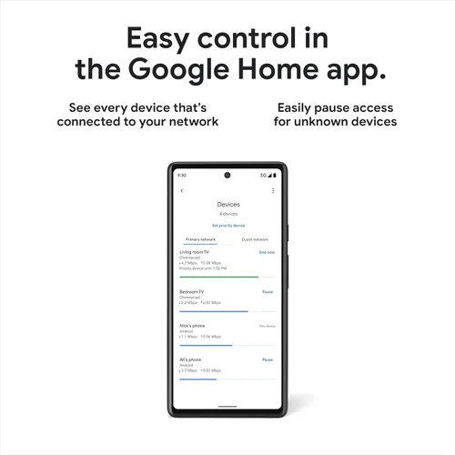 Miniatura 7 de Google Nest WiFi Pro - Wi-Fi 6E - Reliable Home Wi-Fi System with Fast Speed and Whole Home Coverage - WPS - Mesh Router - Non-Retail Packaging - Fog