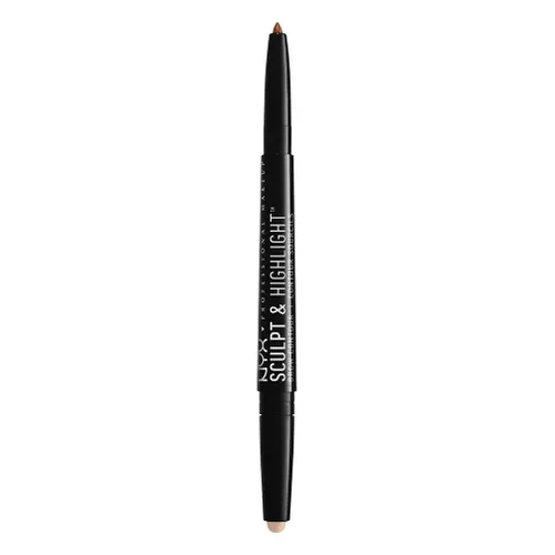 Miniatura 8 de NYX PROFESSIONAL MAKEUP Esculpir y resaltar el contorno de cejas, lápiz de cejas, negro dorado Melocotón dorado negro