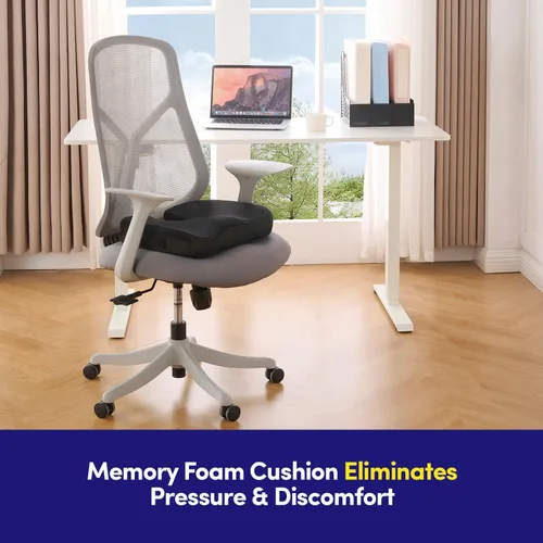 Miniatura 3 de Cojín de asiento para silla de oficina para sentarse durante mucho tiempo – Almohadilla ergonómica de espuma viscoelástica CertiPUR-US