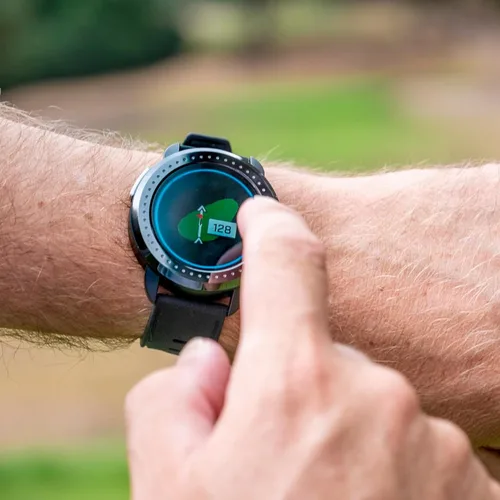 Miniatura 10 de Bushnell Golf iON Elite GPS Watch – Color Touchscreen, Slope‑Adjusted Yardages, 38,000+ Courses, Shot Tracker, USB‑C, Magnetic Charger Blanco