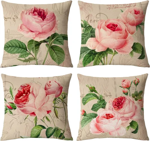 Miniatura 11 de Juego de 4 fundas de almohada decorativas de girasol de 12 x 12 pulgadas, fundas de almohada cuadradas de lino, fundas de almohada cuadradas de lino