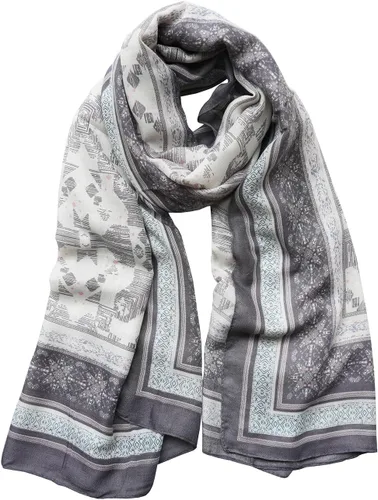 Miniatura 31 de JERLA Bufandas para mujer, ligeras, suaves, de moda, sólidas, bufanda, chal a cuadros