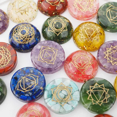 Miniatura 3 de Molde de resina epoxi Molde de silicona redondo de siete chakras, herramientas de manualidades, moldes de resina de silicona