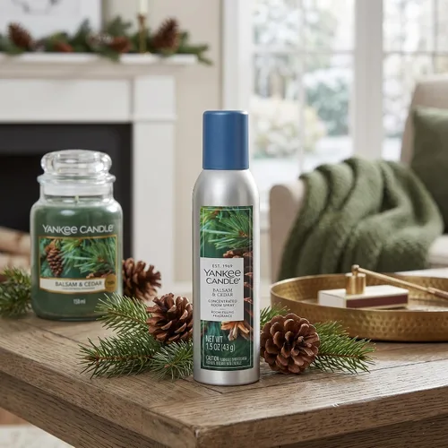 Miniatura 2 de Yankee Candle Ambientador concentrado para habitación, fragancia instantánea para el hogar, espray eliminador de olores, bálsamo y cedro