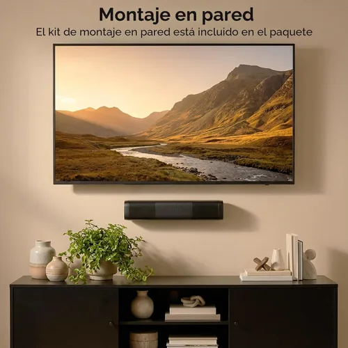 Miniatura 4 de Saiyin Barra de sonido para Smart TV, barra de sonido de 11.7 pulgadas con entradas Bluetooth 5.3/ópticas/auxiliares, tamaño pequeño y gran