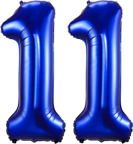 Miniatura 15 de Globos de color azul marino con el número 14, globos de cumpleaños de 40 pulgadas, color azul oscuro, globos de cumpleaños de 14 o 41 pulgadas, Azul