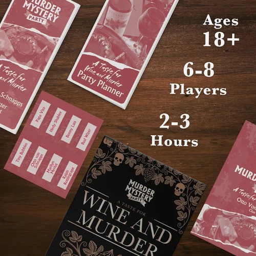 Miniatura 6 de Murder Mystery Party, A Taste for Wine & Murder, Murder Mystery Party Game to Host Your Own Murder Mystery Night