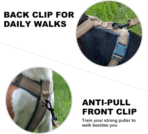 Miniatura 45 de Arnés para perro Plutus Pet sin tirón, arnés ajustable de nylon con acolchado suave, arnés para perro reflectante y resistente para perros pequeños