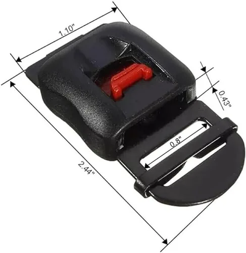 Miniatura 3 de Casco de metal hebilla de liberación rápida Cascos adaptador de correa de barbilla Kit de clip de acero con trinquete para motocicleta y bicicleta