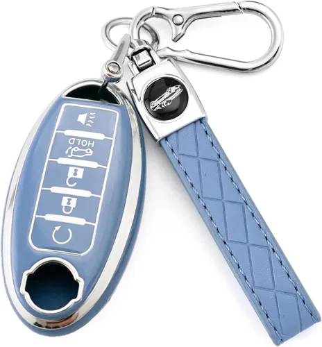 Miniatura 12 de Joilery Funda para llavero para Nissan Rogue Altima Accesorios, Compatible con llave de 4 botones, Carcasa protectora de TPU para Sentra, Murano