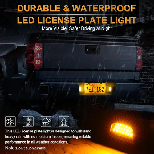 Miniatura 2 de LivTee Conjunto de luz LED para matrícula, luz de etiqueta para Chevy Silverado 1500 2500 3500 1999-2013, Tahoe, Suburban, compatible con GMC Ámbar