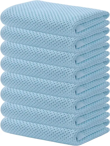 Miniatura 184 de Kitinjoy - Paños de cocina de 100 % algodón, tela de tejido gofrado, paño de limpieza ultrasuave, absorbente y de secado rápido. Gris Oscuro