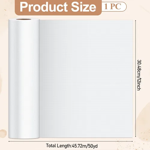 Miniatura 2 de LIQWEI 1 rollo de estabilizador de bordado soluble en agua de lavado transparente de 12 pulgadas x 50 yardas, estabilizador de película de cobertura