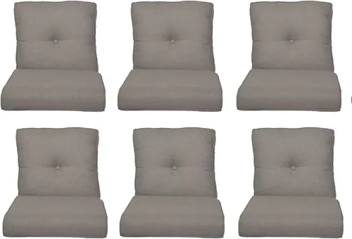 Miniatura 27 de Rilyson Cojines de patio para muebles de exterior, 22 x 24 pulgadas, respaldo alto y asiento profundo, cojín de exterior para sillas de patio, sofá