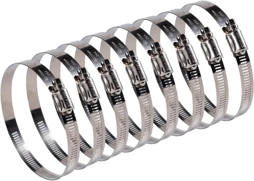 Miniatura 15 de Winlong Abrazaderas de manguera de acero inoxidable de 1/2 pulgadas, 24 unidades de abrazaderas de manguera de transmisión de engranajes