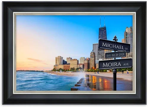 Miniatura 120 de IPIC – obra de arte personalizada con nombres y fecha, regalo perfecto para aniversario, boda, cumpleaños y celebraciones