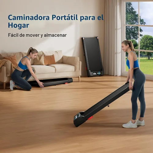 Miniatura 7 de YUEJIQI Caminadora para debajo del escritorio con inclinación para oficina en casa, 2.5 HP portátil caminadora con capacidad de peso de 280 libras